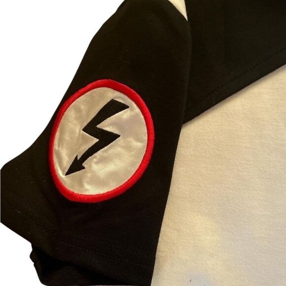 Dolls Kill x Marilyn Manson collab Vampire Widow Black and White Collared Dress - Picture 2 of 3